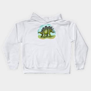 Stegosaurus dinosaur Kids Hoodie